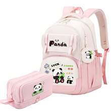 1pc/2pcs Cute Panda Backpack Set, Large Capacity Student Backpack And Case Pencil Set, With Multiple Pockets, Large Capacity, Breathable And Lightweight Schoolbag, Nylon Capybara Print Backpack With Adjustable Straps Zip Closure, Polyester Lined - Perfect Gift For Students, Back To School Supplies School Bag Bookbag