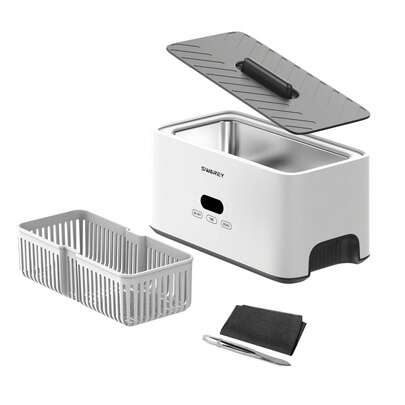 Swarey SJ-W6 Digtial 1000ml Professional Ultrasonic Cleaner Steel Timer Tank For Glasses Watch Jewellery Cleaning Machine With Basket