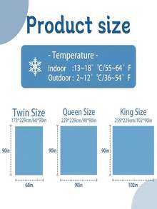 Extra Thick Taffy Fleece Comforter - Ultra Soft Plush Winter Quilt, Twin/Queen/King, Gray & Blue, Machine Washable - Màu xanh lam - Xem 3