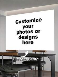 个性化圣诞横幅 - 可定制姓名和照片，圣诞老人和驯鹿图案，耐用涤纶材质，无需用电，家居装饰，圣诞装饰，个性化圣诞横幅，照片背景 - 彩色 - 查看 1