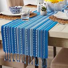 DII Southwest Collection - Juego de manteles Individuales, , 6 Piezas(Table Runner, 14x72" Azul) - Multicolor - Ver 3