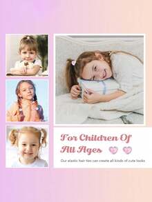 30pcs Cute Faux Pearl Hair Scrunchies, Heart & Star Shaped Hair Ties, Fashionable & Adorable Children Hair Accessories - Multicolor - View 6