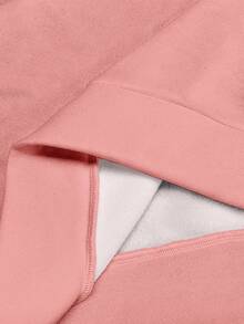 DEAR MOLLY 女士情人节爱心印花套头卫衣，复古豹纹休闲卫衣，冬季新年穿搭，情人节送她的礼物 - 粉色 - 查看 6