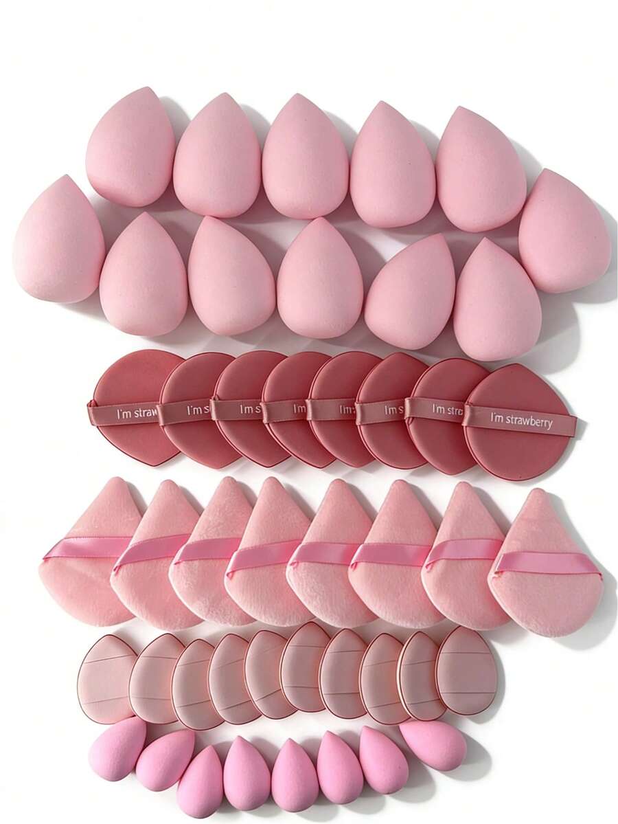 46 Pieces Mega Stock-Up Makeup Sponge Set | Professional Blending Sponges For Foundation, Powder & Toner - Ultra-Soft, Full-Coverage Face Makeup Tools (Bulk Wholesale)