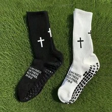 1双新款热销运动袜，十字形户外男女足球袜，魔术贴运动袜，舒适户外比赛训练袜 - 彩色 - 查看 2