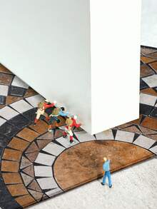DAJIANG 1pc Bohemian Semi-Circle Door Mat Runner Area Rug, Multi-Color Stone Doormat Welcome Carpet, Suitable For Bathroom, Kitchen, Entryway, Hallway, Bedside, Living Room, Bedroom. Washable, Anti-Slip Backing Rugs For Autumn/Winter, Thanksgiving, Valentine's Day Decoration, Ramadan Festival Decor, Decorative Rugs, Bathroom Accessories Essentials, Room Decor Set - Multicolor - View 11