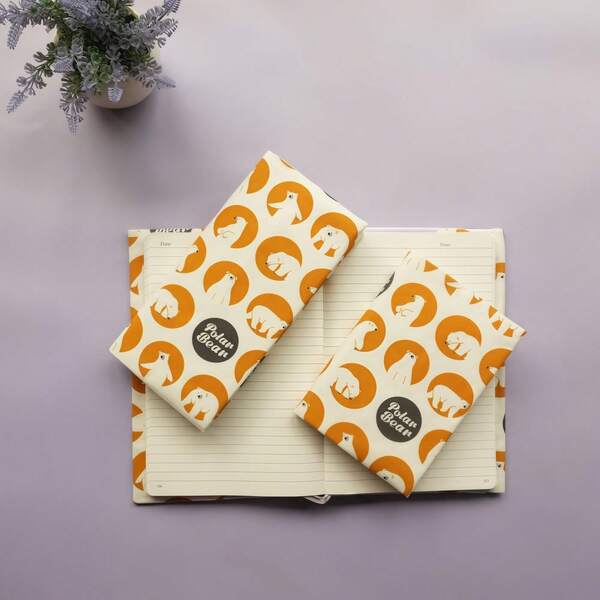 A5/A6 Polar Bear Pattern Series Notebook Cover, Planner Case Cover Protective Shell Journal Cover Protector Office Stationery Supplies