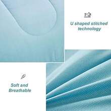 Juego de edredón para niños adolescentes y niñas en la cama colorido degradado con 6 piezas en una bolsa - Azul Amarillo - Ver 6