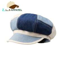 Apparel Women's Retro Peaked Ivy Newsboy Paperboy Gatsby Cabbie Painter Cap Hats 617BLUE - như hình ảnh - Xem 7