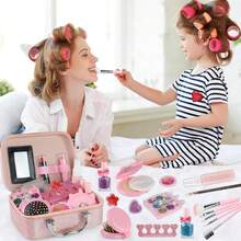 Set de Maquillaje para niñas, Lavable, , no tóxico, Juego de simulación de Princesas, Set de Juguetes de cosméticos, Regalo para niñas. - 1 - Ver 1