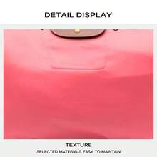 Bolso de mano plegable para mujer, con asa superior, diseño de bolso de mano de gran capacidad, regalo perfecto para novia - Rosa - Ver 5