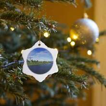 3dRose  River, Brunswick, Canada-CN04 WBI0037-Walter Bibikow Snowflake Ornament(adorno de porcelana en forma de copo de nieve de 7.6 cm) - Multicolor - Ver 7