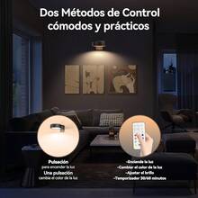 Lampara para Cuadro de Pared LED Recargable 3 Pack, 13 Color RGB Luces Debajo de Armario, 1600mAh Luz de Noche con Remote Control,lampara inalambrica para Sala y Dormitorio (Nergo) - Nergo - Ver 3