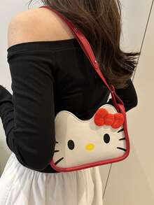 Sanrio Hello Kitty PU Leather Shoulder Bag, Cute Casual Fashion Crossbody Bag, Women's Daily/Valentine's Day/Christmas Gift - Multicolor - View 2