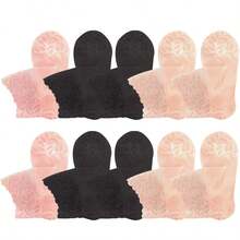 5 Pairs Fashion Flower Mesh Lace Socks Thin Invisible Transparent Tulle Socks Breathable Hosiery Tube Socks Women - Multicolor - View 8