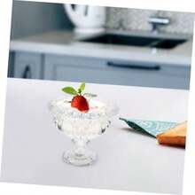 YQQ Artibetter Tazón de Vidrio para Postres Pequeños Transparente para Helados Pudines y Bebidas Frías Fiestas y Ocasiones Especiales2179 - Transparente - Ver 6