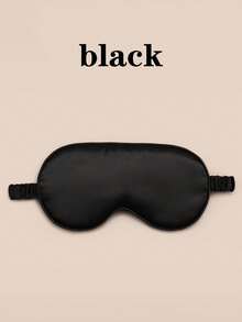 Double-Sided Silk-Like Breathable Sleep Mask, Blackout Eye Mask With Edging - Black - View 9