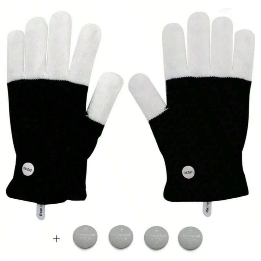 Guantes LED Iluminados con 6 Modos, Ideal para Hombres, Mujeres y Niños - Multicolor - Ver 1