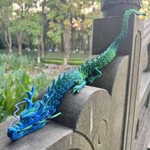 3D Printed Dragon Model For Valentine's Exchange Toy,Valentine Party Favor, Prize Supplies, 1 Count Creative Desktop Decoration, Dragon Model Ornament, 3d Printed Fidget Toys,Office Desktop Decoration, Perfect Holiday Gift,Easter Egg Gifts,3d Printed Stuff - Red Blue - View 5