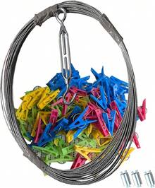 Cuerda Trenzada de Poliester para Manualidades, Tendedero, Multiusos, Uso en Interiores y Exteriores, 4 mm x 30, Color Blanco - Reforzado - Ver 2