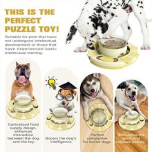 Level 2 In 1 Dog Puzzle Toy For Small/Medium/Large Dogs Treat Puzzles Slow Feeder Enrichment Food Feeding Dispenser Puppy Mental Stimulation Brain Stimulating Mind Toys Christmas New Year Gift - 柔和的黃色 - 查看 4