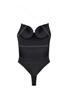 1pc Seamless Shapewear Bra, Deep V-Neck Design, Effective For Enhancing Silhouette, Suitable For Weddings And Parties - Black - View 4