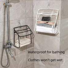 Waterproof Hanging Bathroom Bag, Dorm Bathroom Organizer For Dirty Clothes, Waterproof Phone Holder, Thick Storage Bag - Multicolor - View 2