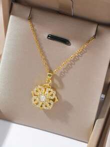 这款18K镀金极简主义全钻不锈钢项链，配有可旋转铜质吊坠和可旋转太阳吊坠，适合日常佩戴、派对、情人节和圣诞节等场合。此外，还有一款镶嵌锆石的18K镀金可旋转吊坠项链，是送给母亲/伴侣/闺蜜/朋友的完美礼物，适合日常佩戴、节日和祈祷时佩戴。 - 彩色 - 查看 9