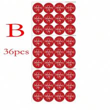 240张/包（1张12个，共20张）情人节礼物包装装饰贴纸，情人节快乐，心形和圆形设计，不干胶贴纸 - 彩色 - 查看 10