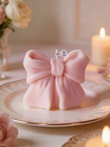 1pc Bow-Shaped Scented Candle, Long-Lasting Fragrance, Gift For Women, Home Decor, Aromatherapy, Suitable For Bedroom, DIY Gift. Also Applicable For Home Decoration, Fireplace, Living Room, Center Decor, Office, Valentine's Day Gift, Candle Set, Scented Candle, Friend Gift, Gift For Her. - Multicolor - View 9