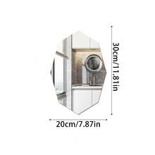 OUTANA 1片无框自粘全身镜墙贴。可移除、防碎、非玻璃材质的长方形镜子,适用于卧室、健身房门、客厅、浴室和办公室,可用作装饰化妆镜或墙镜。 - 彩色 - 查看 23