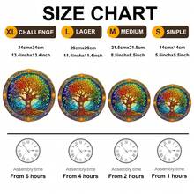 1PC Chakra Tree Of Life Wooden Asymmetric Puzzle, Animal-Shaped 2D Jigsaw Toy For Kids And Adults. Educational Game, Great Gift For Party, Holiday, Christmas And Birthday. Unique Magical Desktop Decor & Creative Wooden Puzzle Present - Multicolor - View 5