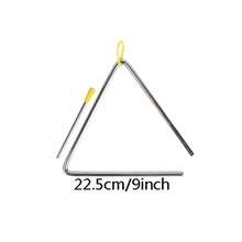 1 pieza Triángulo musical de acero de 4/5/6/7/8/9/10 pulgadas con baqueta, instrumento de percusión - Multicolor - Ver 11