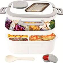 Portable Multi-Compartment Lunch Box - 1200ml Large Capacity Lunch Box - Microwave Heating Reusable Lunch Box - Multicolor - View 8