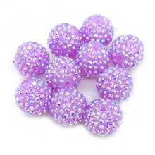 10pcs 20mm Large Size Rhinestone Disco Ball Beads Round Spacer Color Charms For Jewelry Bracelet Necklace Bag Chain Making Crafts Beading Pen Supplies