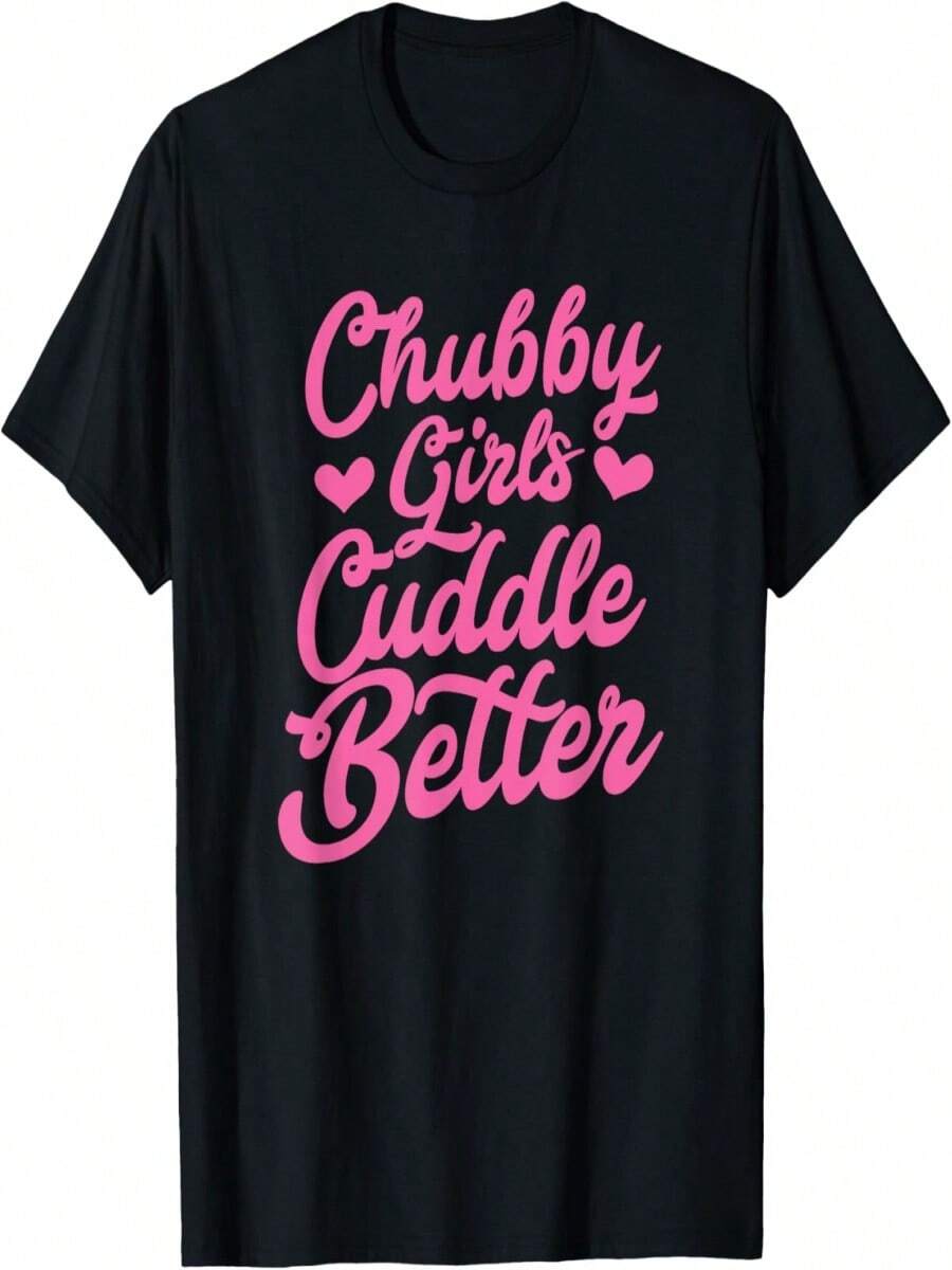 Funny Girls Cuddle Better Designer T-Shirt - Black - View 1