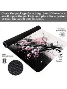 1pc Cute Sakura Floral Anime Landscape Rubber Mouse Pad, Universal Keyboard & Mouse Mat, Suitable For Computer, Desk, Floor, Gift For Boyfriend/Girlfriend, Gaming Mouse Pad - Color - View 5