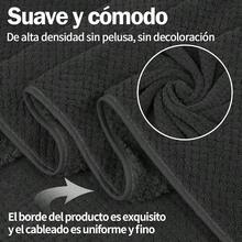 HLJ  3 Piezas Juego de Toallas de baño Súper Absorbente y Secado rápido Baño Toallas de Coral para Baño Hotel SPA Piscina Deportes Negro-1117 - Negro1 - Ver 4