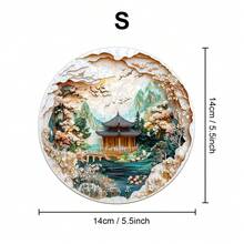 1件中国山水画木制拼图，不对称动物造型木制拼图玩具，独特派对游戏礼物，装饰艺术画，桌面魔幻拼图，创意儿童益智拼图，节日礼物，成人木制拼图，感恩节/新年/生日礼物（2D拼图） - 彩色 - 查看 13