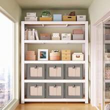 QY- GAESHOW 6 Piezas Caja de Almacenamiento con Tapa Cajas Organizadoras para Clósets Organizador de Ropa Plegable para el Hogar Dormitorio Armario Oficina Gris -3955 - como en la foto - Ver 7