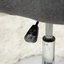 Taburete de oficina giratorio HOMCOM, silla de oficina regulable en altura, tapizado de poliéster efecto lino, estructura de acero, gris oscuro, 57 x 57 x 77,5-87 cm - Gris - Ver 7