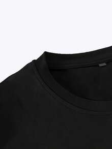 Camiseta estampada de moda para hombres - Negro - Ver 4