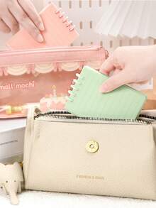 Set de 4 libretas de bolsillo portátiles A7, mini diarios de páginas giratorias, 160 páginas, 4 colores, adecuados para el aula, vocabulario en inglés, contabilidad y suministros de oficina para planificación - Multicolor - Ver 3