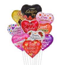 Bộ 6/10 quả bóng bay hình trái tim chữ "Happy Valentine's Day" kích thước 18 inch, quà tặng ngày Valentine, bóng bay bơm khí heli, trang trí ngày Valentine. - Nhiều màu - Xem 3