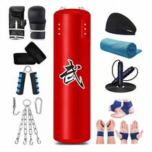 Saco de boxeo profesional Saco de boxeo con guantes de boxeo Colores Negro y Rojo - Rojo - Ver 9