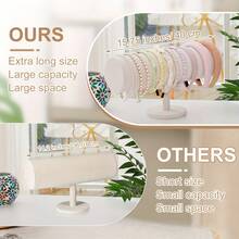 1pc Elegant Beige Velvet Headband Stand, Round Bottom Stable Design, Suitable For Hair Accessory Daily Storage & Display Showcase - Multicolor - View 1