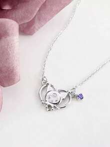 Sanrio 来自三丽鸥 Kuromi 的简约、小众、时尚、精致的锁骨项链，是送给朋友的完美礼物。