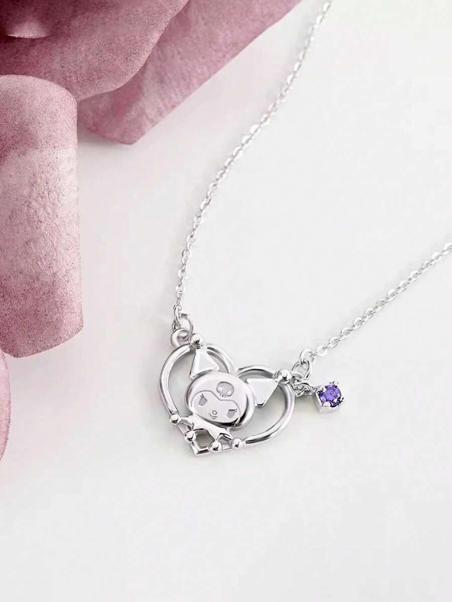 Sanrio 来自三丽鸥 Kuromi 的简约、小众、时尚、精致的锁骨项链，是送给朋友的完美礼物。