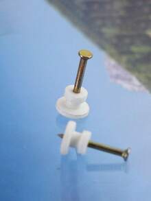 10pcs/20pcs/30pcs/40pcs New Mini Invisible Steel Nail Hangers, Round Head Clasp Fixing Ring