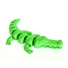 3D-Printed Small Crocodile Toy Ornament - One-Piece Movable Joints, Fun Fidget Trinket For Stress Relief - Multicolor - View 12